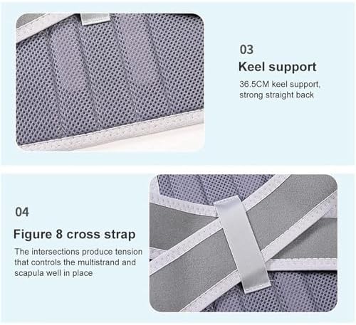 Breathable Posture Corrector for Men and Women Full Back Brace Humpback Girdle Spine Lumbar Support Belt Therapy Corset Shoulder Neck Clavicle Waist Pain Relief(Black,S)