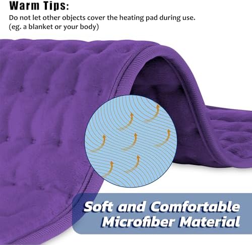 33x17 Inch Electric Heating pad for Back Neck Shoulder Knee Arms Legs- Electric Heat Pads with 6 Heat Settings & Auto Shut Off &Dry/Moist Heat Heating Pad for Birthday Mother Father Girl Men Women