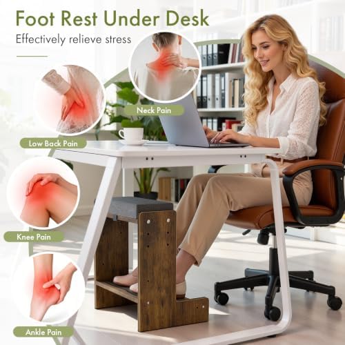 Adjustable Double Step Foot Rest Under Desk