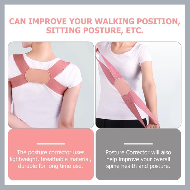 ULTECHNOVO Adjustable Posture Corrector Back Brace Lightweight Breathable Back Strap Correction Belt for Men Women Invisible under Clothes for Home Office Shopping Party Use