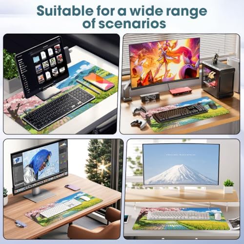 Large Desk Pad 31.5x15.7 Inch - Extended XXL Mouse Pad, Farmland