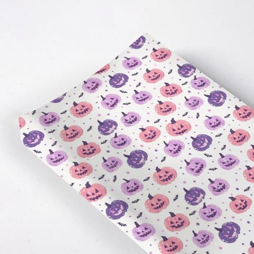 Colorful Halloween Pumpkin Bats Pattern Baby Changing Pad Cover, Unisex Fall Winter Holiday Nursery Diaper Changing Table Pad Mat Sheet for Boys Girls-16x32
