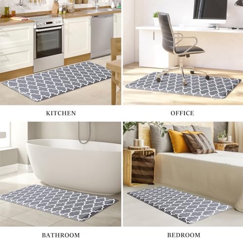 WISELIFE Anti Fatigue Mats for Kitchen Floor, 22" x 54", 4/5 Inch, Grey