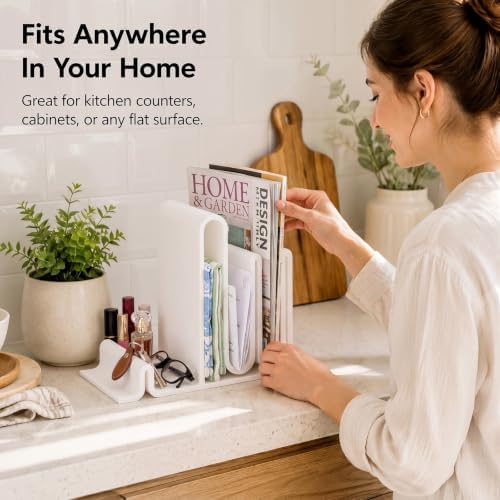 Novabright 2 Pack Mail Organizer Countertop Vertical File Folder Holder
