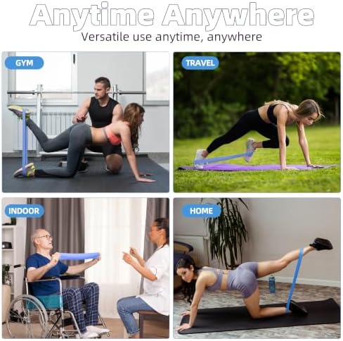Resistance Loop Exercise Bands, Resistance Bands Exercise Bands for Home Fitness, Stretching, Strength Training, Physical Therapy,Elastic Workout Bands for Women Men Kids, Set of 5