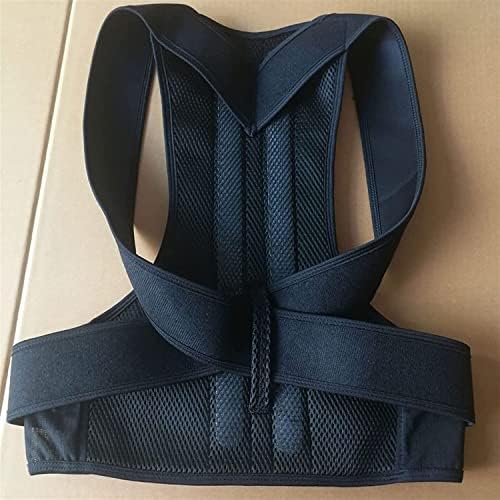 Posture Corrector Full Back Support Brace for Women Men Upper and Lower Back Pain Relief Thoracic Kyphosis Rounded Shoulders Compression Vest Back Posture (Color : Black, Size : Medium)