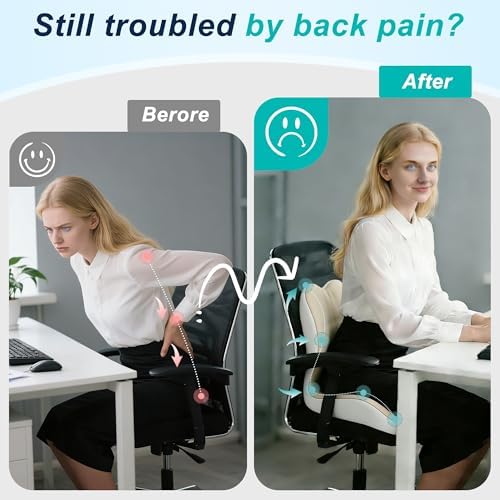 Seat Cushion for Office Chair, Ergonomic Cushion with Lumbar Support Pillow