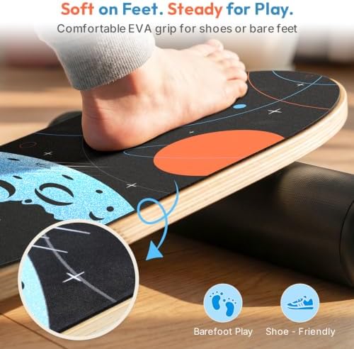 Sportneer Kids Balance Board, 4-Mode Adjustable Balance Trainer