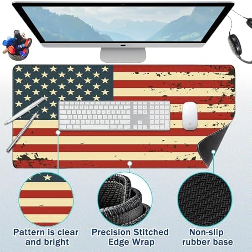 Mouse Pad Gaming - Desk Mat for Keyboard and Mouse - Large Mouse Pad for Desk, Mousepad (35.4" X 15.7") with Non-Slip Base, Desks Pad Mat Office and Home