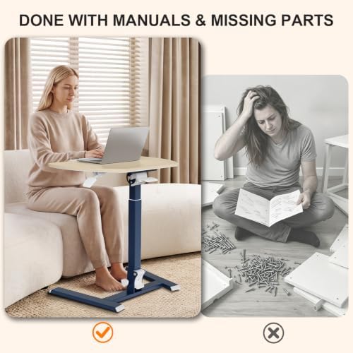ROMOON Foldable Standing Desk, No-Assembly Height Adjustable Portable Desk