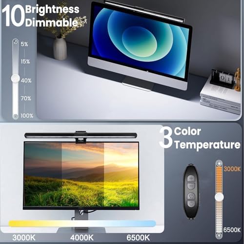 40cm Computer Monitor Lamp, No Screen Glare Light Bar Eye Caring USB Lamp