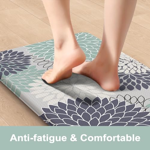 KIMODE Anti Fatigue Kitchen Mats for Floor Cushioned Kitchen Rugs Sets of 2
