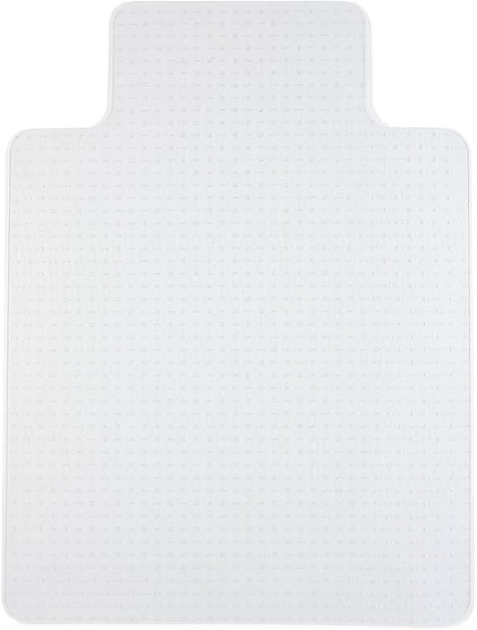 Staples Office Chair Mat, Clear Floor Mats with Lip, Flat-Pile Carpets, Extended Under-Desk Coverage, 35.5" x 47.5 Inch, Smooth Glide