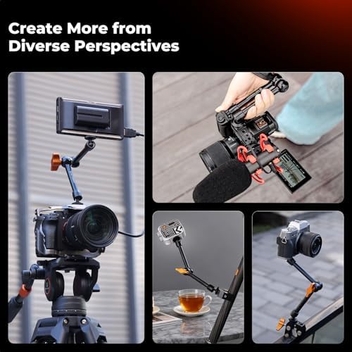 K&F CONCEPT 2-Pack 9.8" Magic Arm, 1/4" Screw Camera Mount Arm
