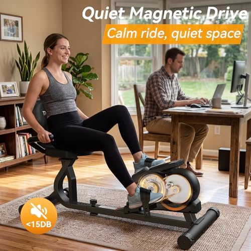 Recumbent Exercise Bike with Magnetic Resistance for Home
