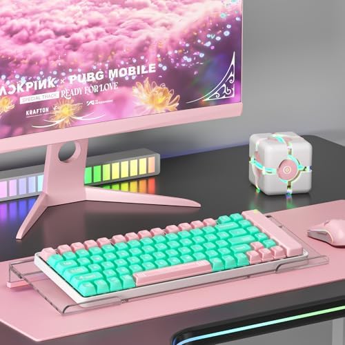 Ergonomic Computer Keyboard Stand - Adjustable Keyboard Riser Tilt Clear Acrylic Keyboard Tray Non-Slip Elevated Typing Key Board Holder Lift for Home Office Desk Accessories