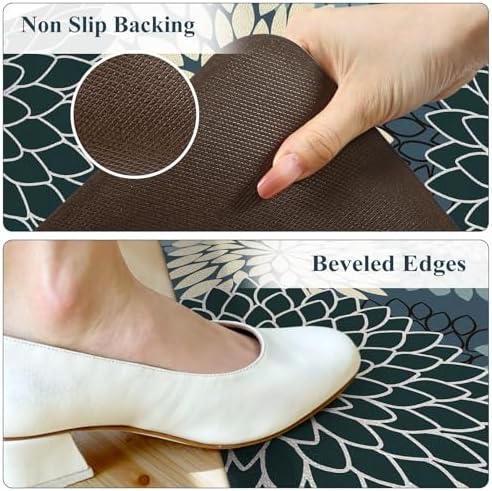 KIMODE Kitchen Mats for Floor 2PCS,Cushioned Anti Fatigue Standing Mat
