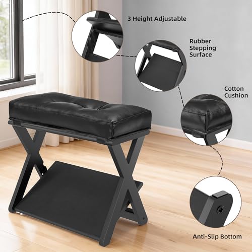 Adjustable Foot Rest Under Desk at Work, Wooden Footrest
