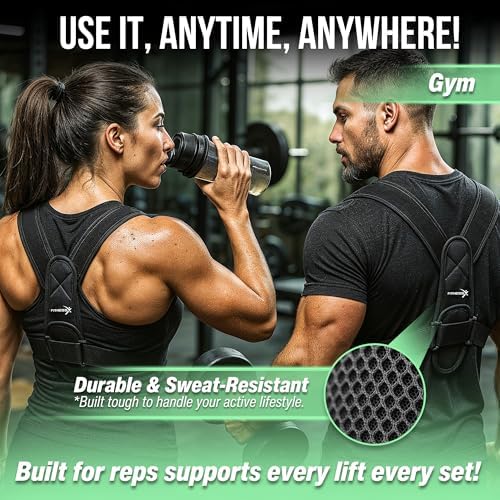 Posture Corrector for Women and Men – Adjustable Back Brace Posture Corrector & Upper Back Support – Back Straightener Posture Brace for Shoulder, Neck & Back Pain Relief – Comfortable Back Posture Corrector
