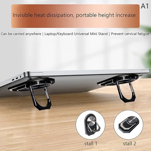 Lightweight Portable Laptop Cooling Stand Foldable Alloy Risers for 13-17Inch Notebook Use MultiAngle Ergonomic Laptop Stand for and Home