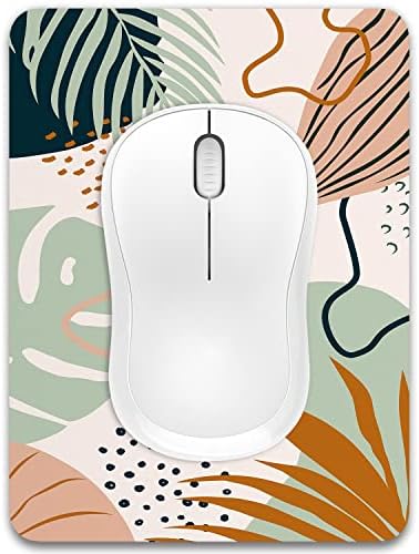 Dapesuom Small Mouse Pad, 6 x 8 Inch Thick Rubber Premium-Textured Non-Slip Portable & Washable Mini Mouse Mat for Women Men Wireless Laptops Keyboard Tray Gaming Work Office Travel, Tropical Plants