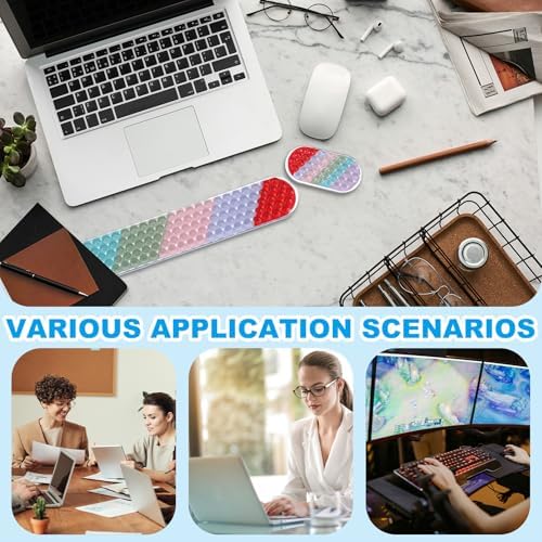 PATIKIL Gel Wrist Rest, Ergonomic Silicone Gel Mouse Pad Mouse Wrist Support Cool Touch Cushion for Mouse Computer Laptop Home Office Work,Mouse Pad Red Ombre