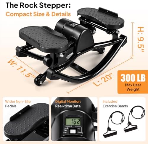 Rock Stepper Side to Side, 300 LBS Capacity, Side Stepper Exercise at Home