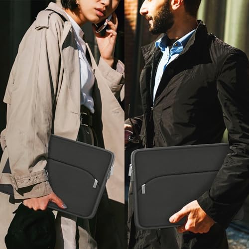Laptop Case 15.6 inch, Durable Portable Monitor Protective Cover with Front Pocket, Traveling Laptop Sleeve Compatible for HP, Dell, Asus, Lenovo, Grey