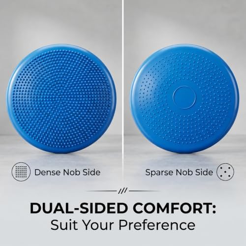 Hanstuten Wobble Seat Cushion Balance Disc - Rubber Wiggle Seat for Active Sitting, Office Desk Chair, and Core Strength Training