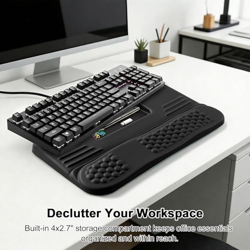 LIMOUS 2-in-1 Wrist Rest, Keyboard Stand, Ergonomic Wave Wrist Pad