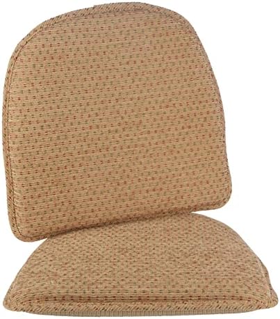 Klear Vu Raindrop The Gripper Non Slip Chair Cushions, Soft & Comfortable Seat Pad, Sitting Pillow for Kitchen, Dining or Office, 2 Count (Pack of 1), Natural