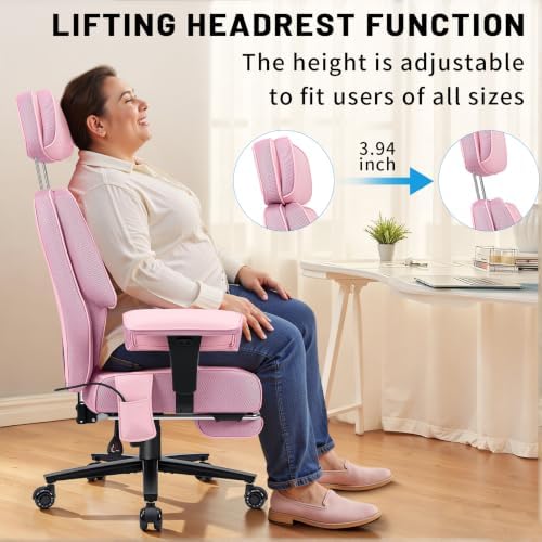 HOFFREE 500lbs Big and Tall Office Chair with Adjustable Lumbar Support