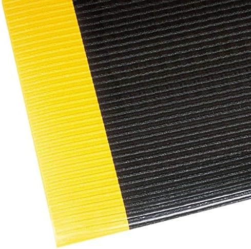 NoTrax 406 Razorback™ Ribbed Anti-Fatigue Mat, 2' X 60' Black/Yellow