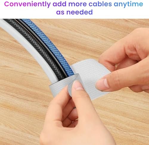 LX IntMfr. Hook and Loop Cable Ties, Self Adhesive Hook and Loop Cable Straps, Sticky-back Cord Organizer, Cable Clip, Household & Office Essentials, 40Pcs per Pack
