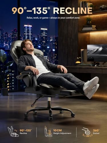 HLDIRECT Gaming Chair with Massager Lumbar Support, 400LBS Weight Capacity