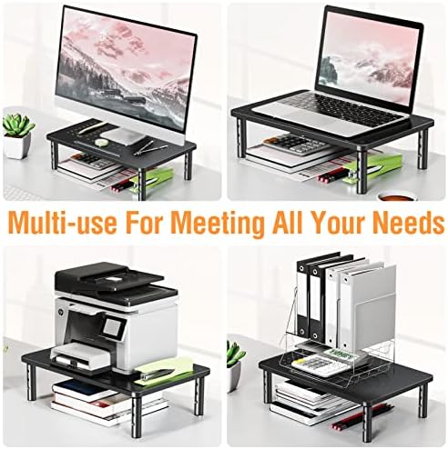 ELIVED 2 Pack Monitor Stand Riser - 3 Height Adjustable Monitor Stand