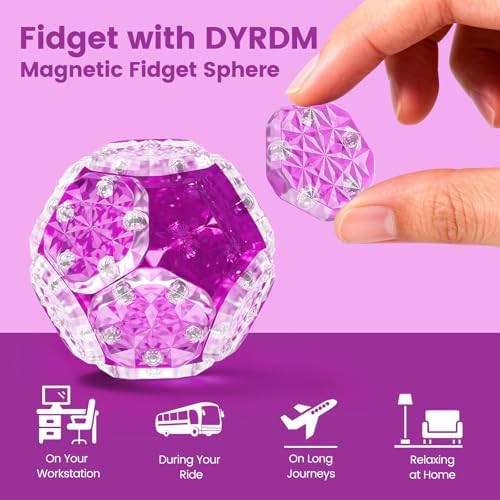 Magnetic Fidget Sphere, Adult Fidget Toy for Focus & Stress Relief
