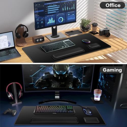 4-in-1 Mouse Pad Black, Mouse Pad with Wrist Rest