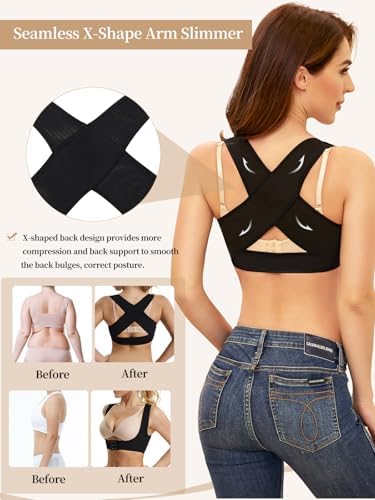 JOYSHAPER Chest Brace Up Women Posture Corrector Back Support X Strap Bras