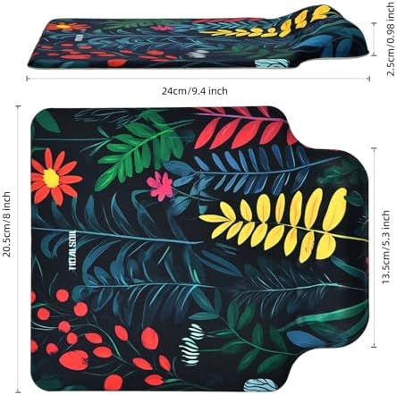 TIDALSOIL Ergonomic Mouse Pad with Memory Foam Wrist Support, Black