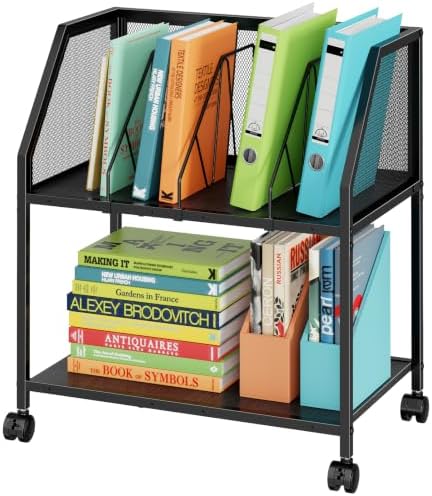 Sbanmao Rolling File Cart with Adjustable Dividers, Mobile File Cabinet