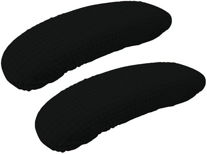 Office Chair Arm Covers,Office Chair Arm Rest Cover Gaming Chair Armrest Covers Office Removable Arm Rest Covering Elastic Chair Armrest Cover (Black, 2Pcs/Set (10-13) x (2-4) x 1.9 inches)
