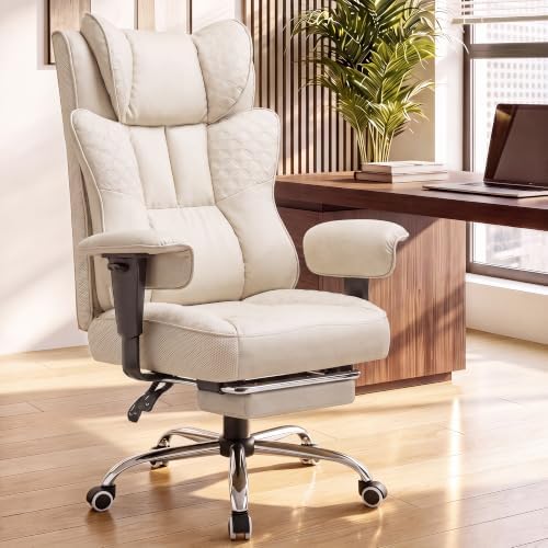 COMHOMA Big and Tall Gaming Chair with Footrest Ergonomic Office Chair