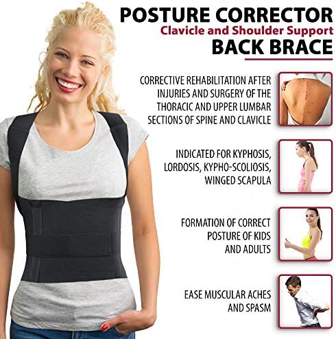 ORTONYX Posture Corrector for Women & Men, Back Shoulder Support Brace