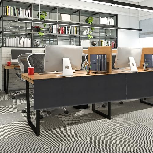 60" Under Desk Privacy Panel Self-Adhesive Modesty Panel with Wire Pocket for Cable Management Organizer Heavy Duty Desk Skirt - Office or Standing Workstation Concealer Shield