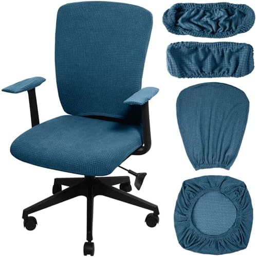 Tallew 4 Pcs Office Chair Covers Stretchable Armrest Seat,XL,Emerald