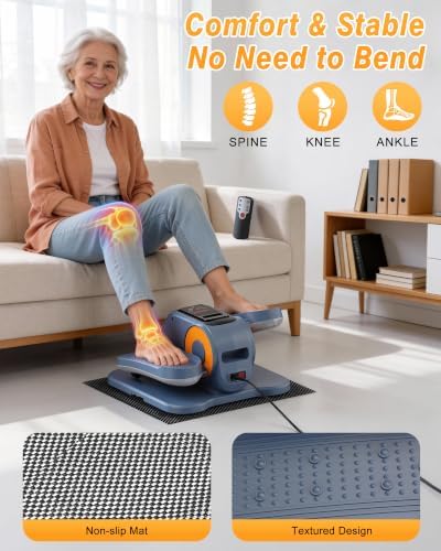 Upgraded Under Desk Elliptical Electric Leg Exerciser for Seniors 12 Speeds