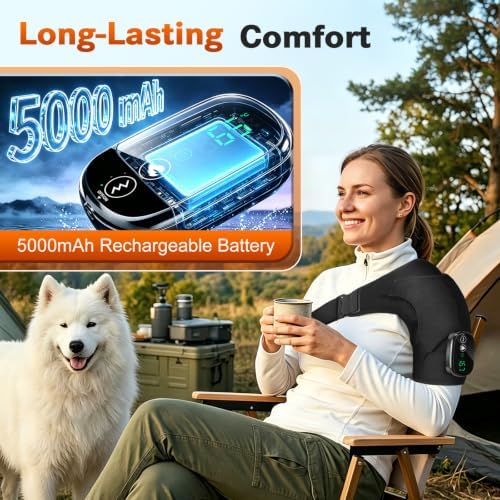 Cordless Shoulder Heating Pad with Massage FSA Eligible Shoulder Massager