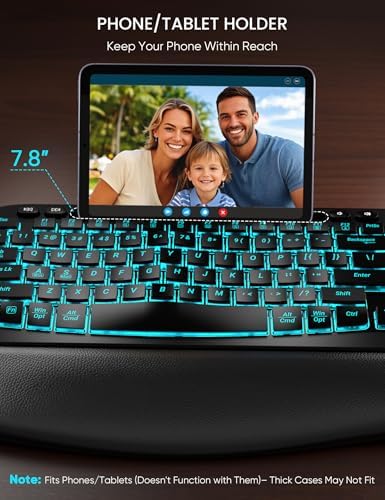 SABLUTE Wireless Keyboard and Mouse Combo, Ergonomic Wave with Wrist Rest