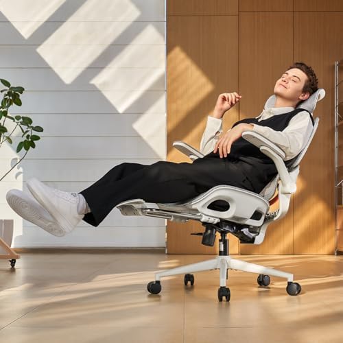 SIHOO B100 PRO Ergonomic Office Chair with Footrest, 4D Flip-Up Armrests